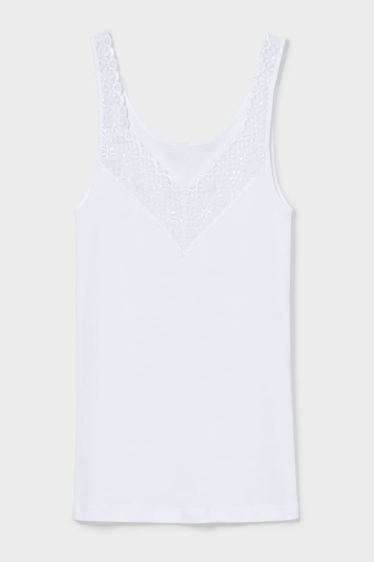 C&A Speidel Camisole Organic Puuvilla Naisten Alusvaatteet Valkoinen | 61GRICYHD