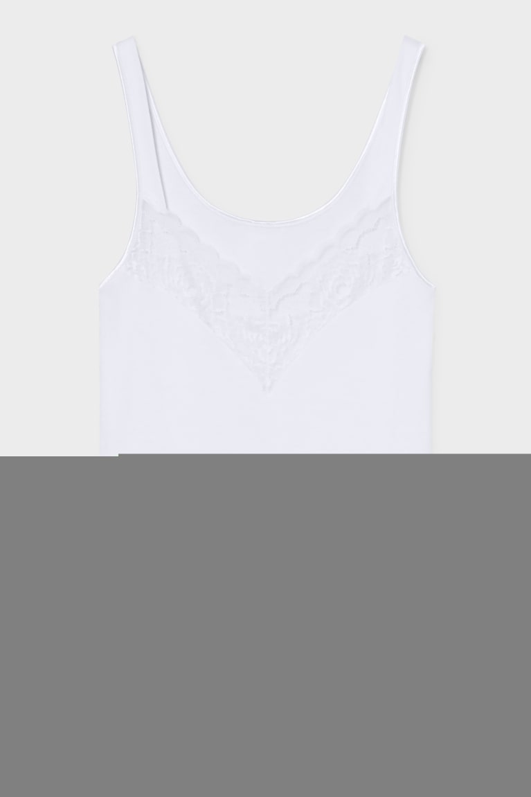 C&A Speidel Camisole Organic Puuvilla Naisten T Paidat Valkoinen | 61HVBGIWP