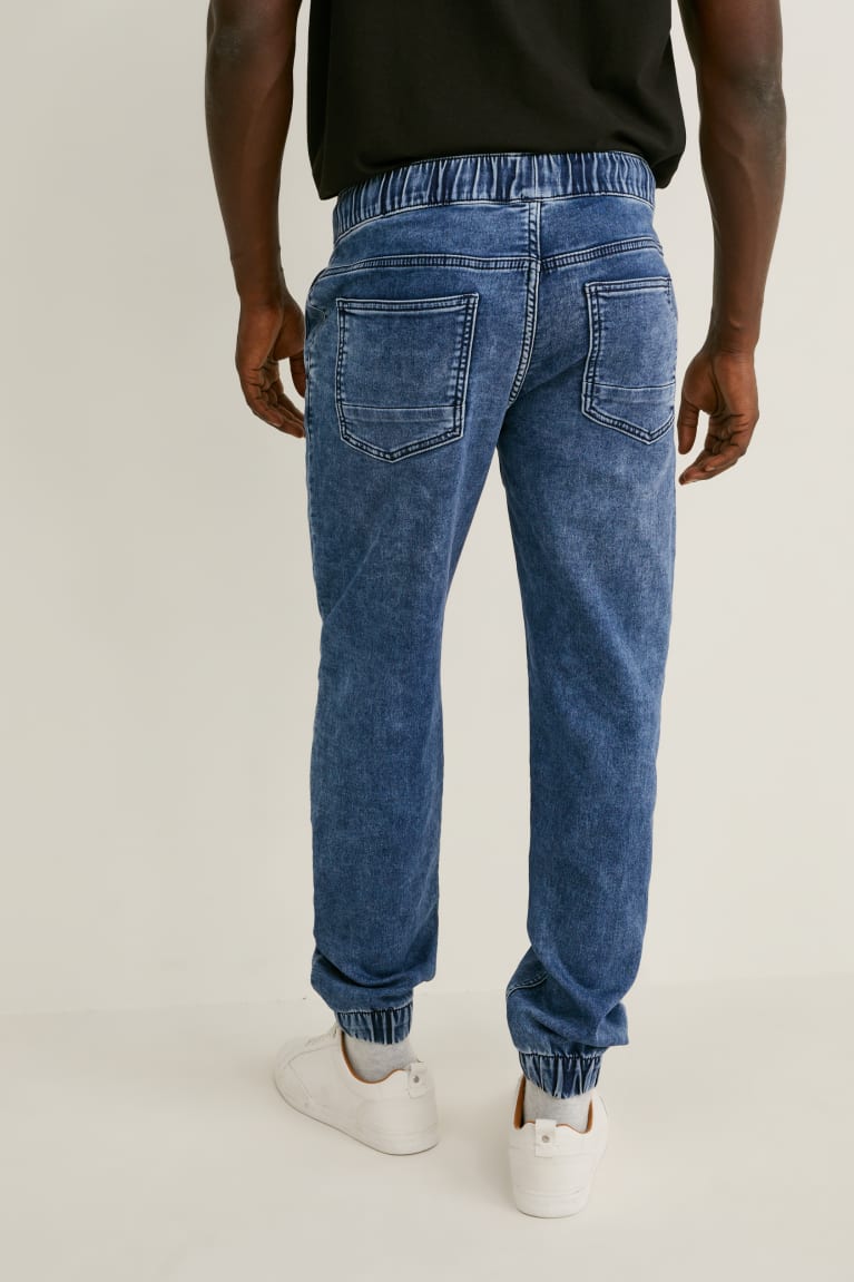 C&A Tapered Flex Jog Denim Miesten Farkut Sininen Tummansininen | 42HDBITVX