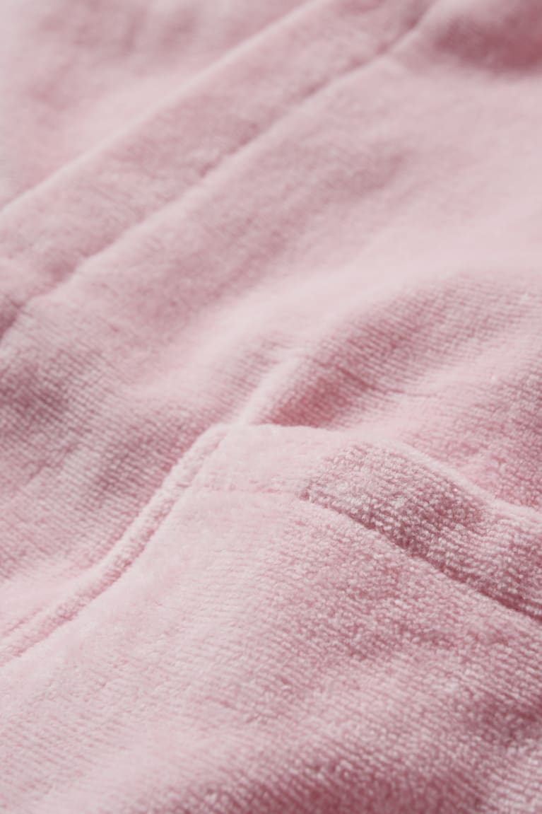 C&A Terry Cloth Bathrobe With Hood Organic Puuvilla Tytön Alusvaatteet Pinkki | 93QAEKTSH