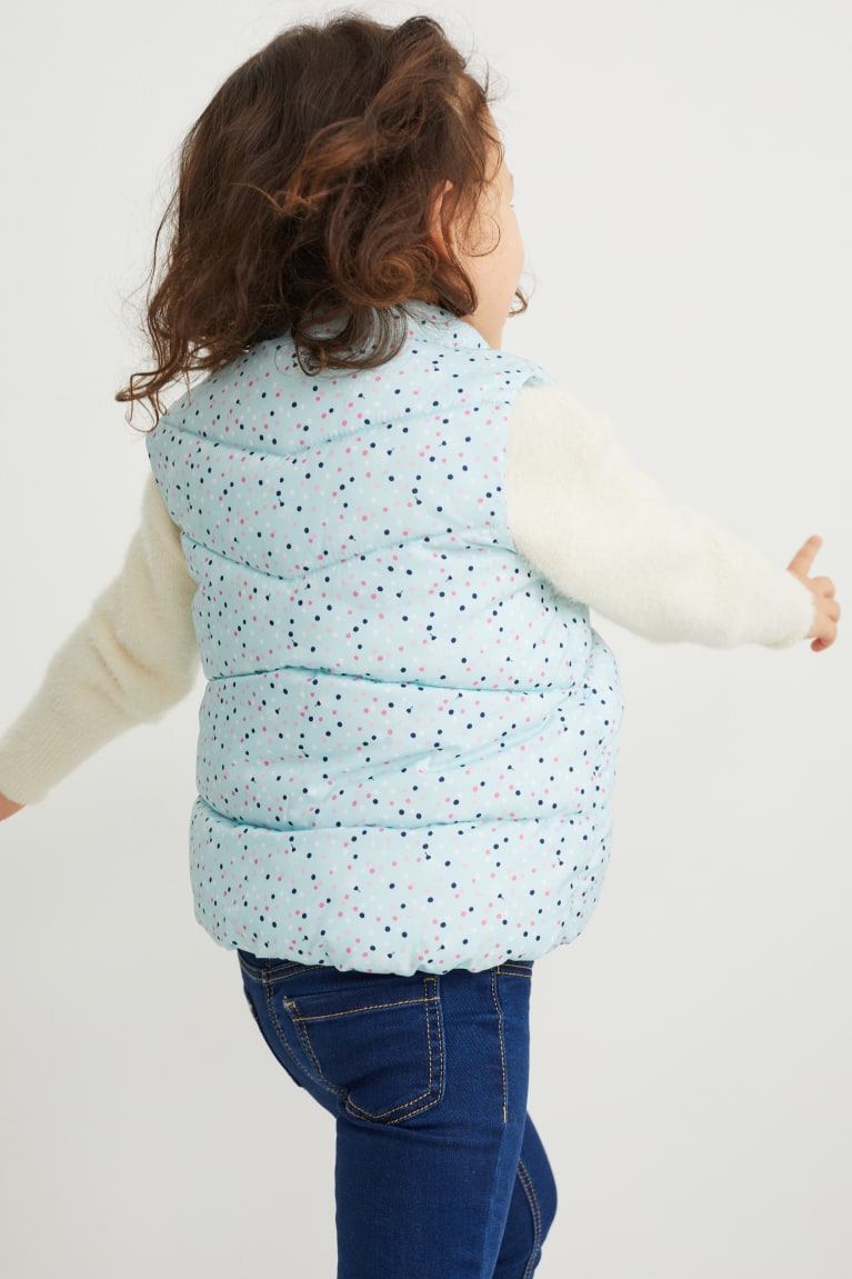 C&A Tikattu Gilet Polka Dot Tytön Takki Vaaleansininen | 57TOEUIWQ