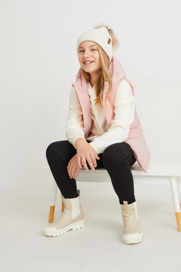 C&A Tikattu Gilet With Hood Recycled Tytön Takki Pinkki | 28ZRQCSFN