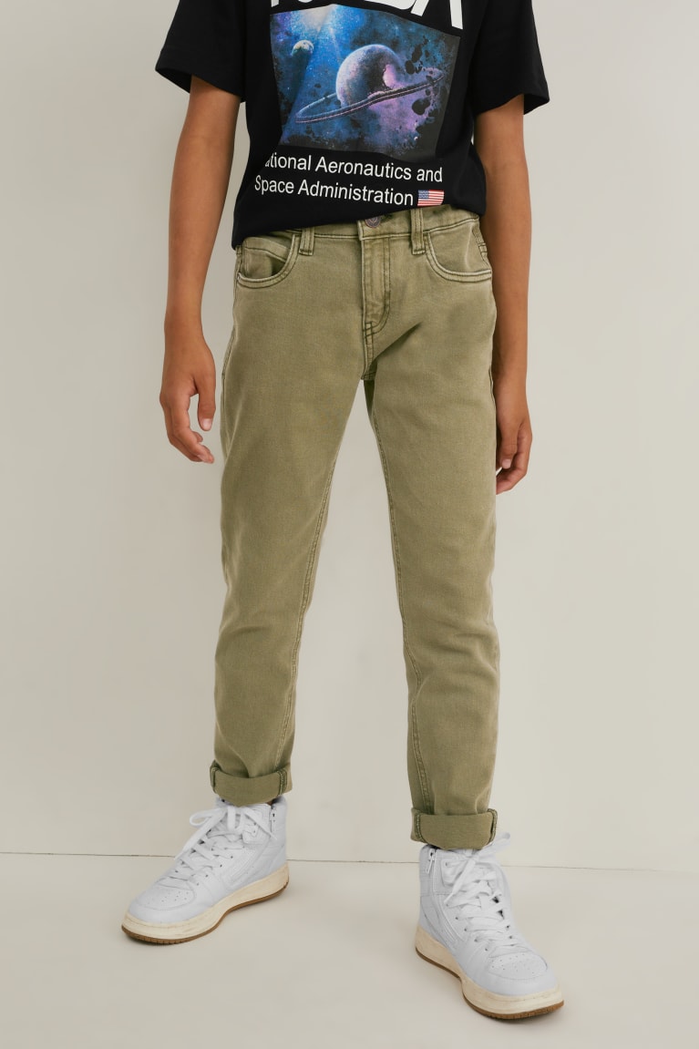 C&A Trousers Poikien Farkut Khaki | 76VQMGKJN