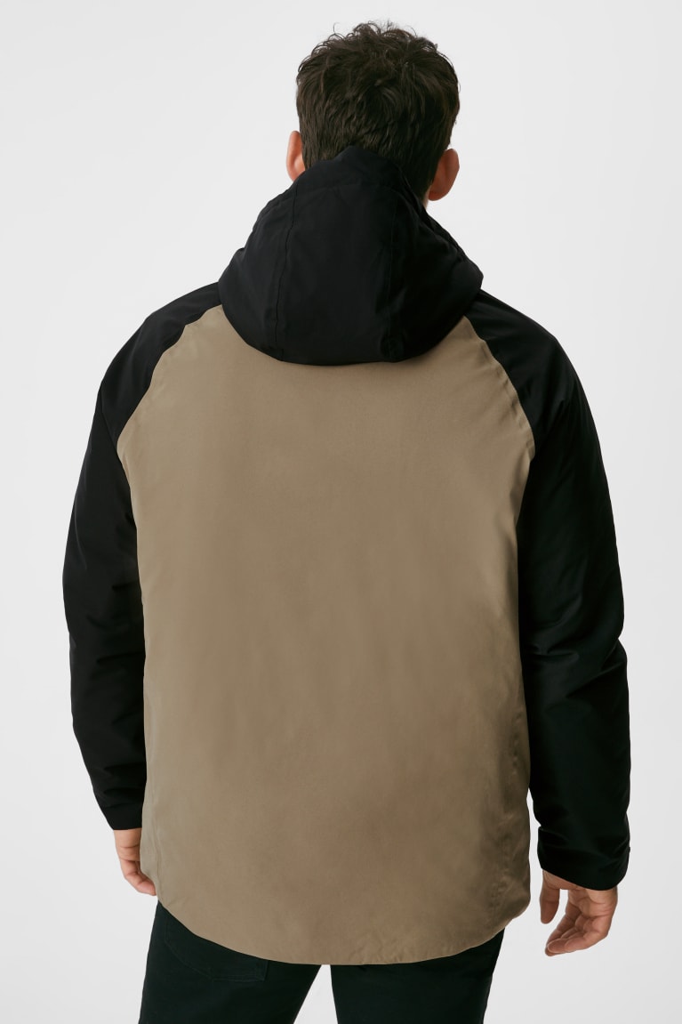 C&A Ulkoilu With Hood Recycled Miesten Takki Khaki | 53HPAZOLU