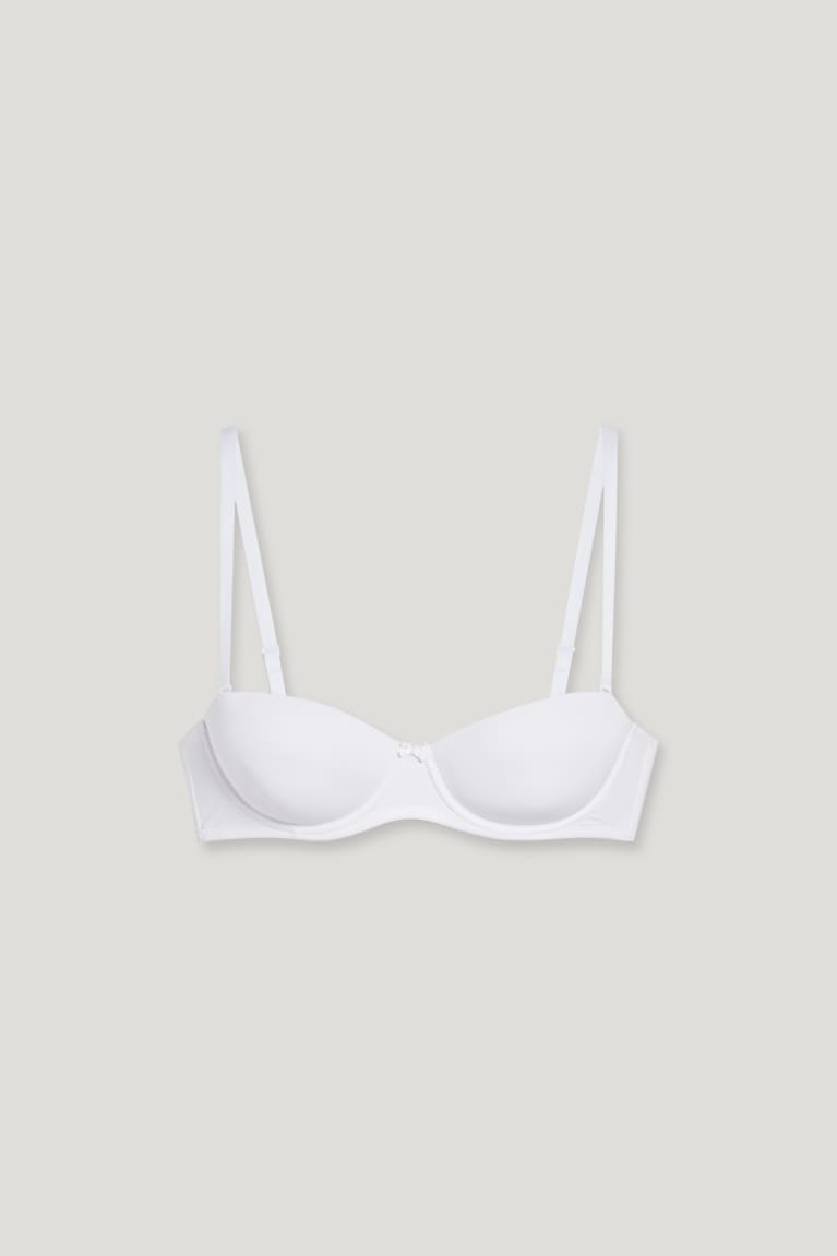 C&A Underwire Bra Balconette Pehmustettu Lycra® Naisten Alusvaatteet Valkoinen | 75DIQRNKG