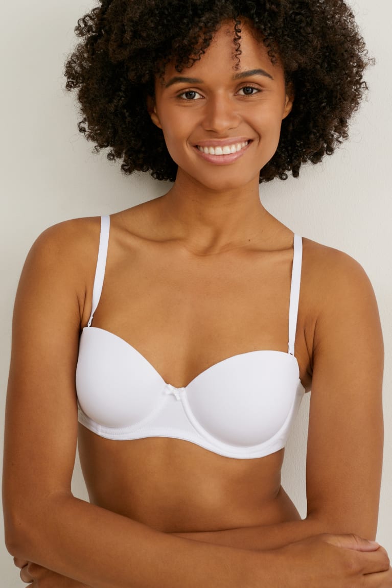 C&A Underwire Bra Balconette Pehmustettu Lycra® Naisten Alusvaatteet Valkoinen | 75DIQRNKG