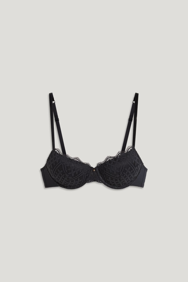 C&A Underwire Bra Demi Pehmustettu Lycra® Naisten Alusvaatteet Mustat | 91BEJHRIX