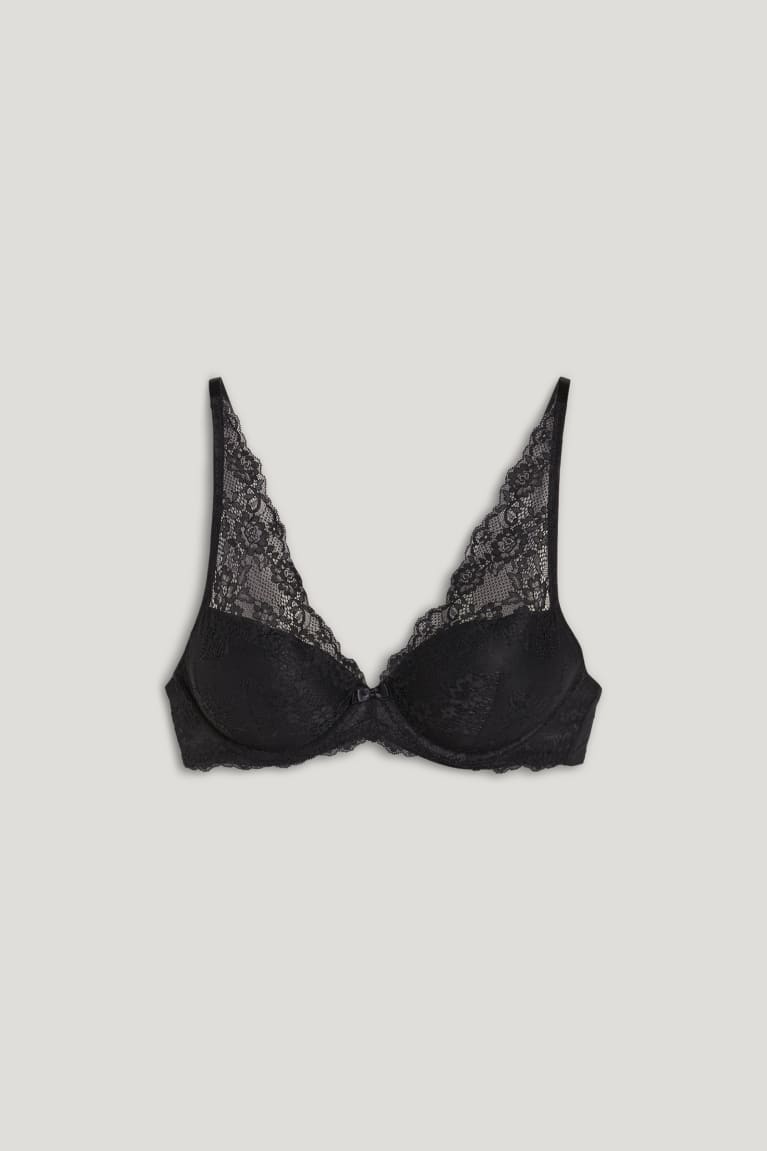 C&A Underwire Bra Demi Pehmustettu Naisten Alusvaatteet Mustat | 01MXWOTSR