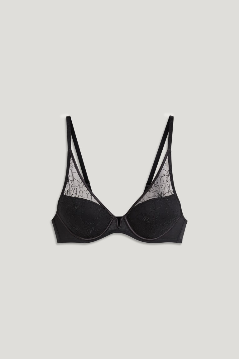 C&A Underwire Bra Demi Pehmustettu Naisten Alusvaatteet Mustat | 01RKWLHJA