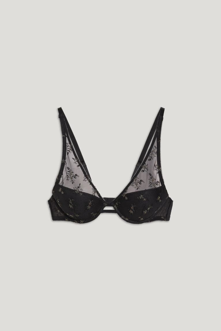 C&A Underwire Bra Demi Pehmustettu Naisten Alusvaatteet Mustat | 18KGXJFQO