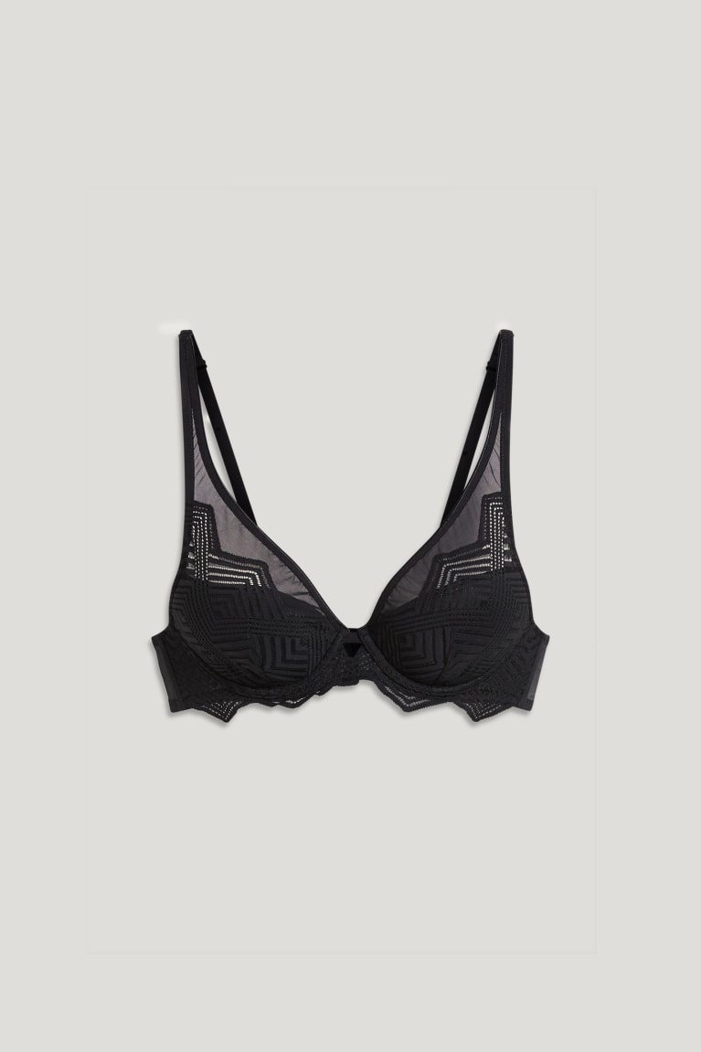 C&A Underwire Bra Demi Pehmustettu Naisten Alusvaatteet Mustat | 91DLNXTKV