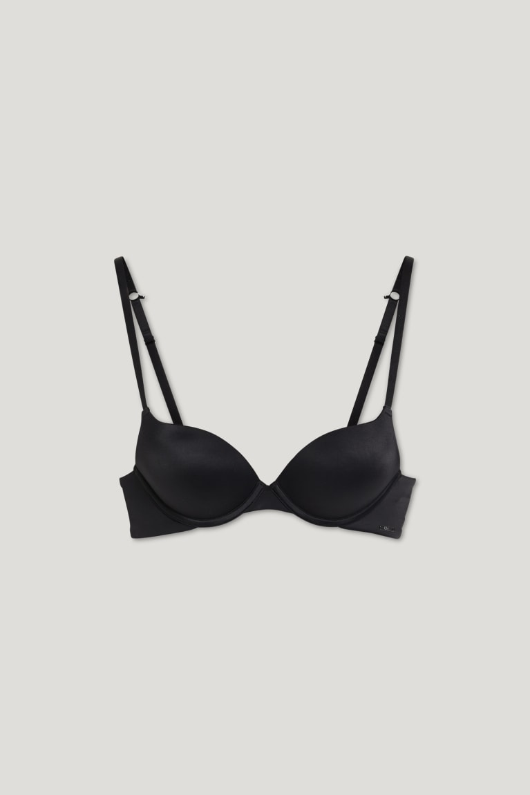 C&A Underwire Bra Demi Pehmustettu Push-up Naisten Alusvaatteet Mustat | 19AJTBUOH