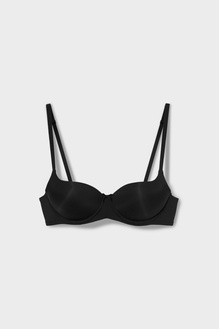 C&A Underwire Bra Full Coverage Pehmustettu Naisten Alusvaatteet Mustat | 07OBAKCHN