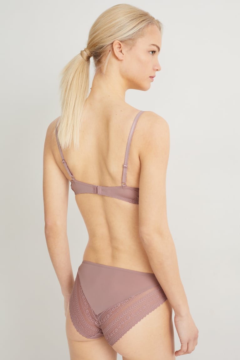 C&A Underwire Bra Full Coverage Pehmustettu Lycra® Naisten Alusvaatteet Tummanpinkki | 76ATHNIEO