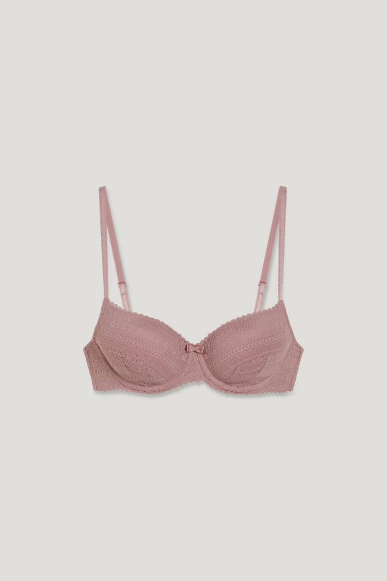 C&A Underwire Bra Full Coverage Pehmustettu Lycra® Naisten Alusvaatteet Tummanpinkki | 76ATHNIEO