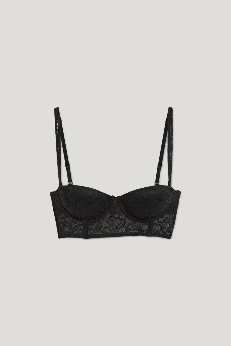 C&A Underwire Bralette Pehmustettu Naisten Alusvaatteet Mustat | 67QEUNLID