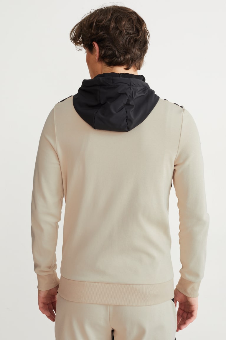 C&A Zip-through With Hood Miesten Puserot Mustat Beige | 38TJSMXQC