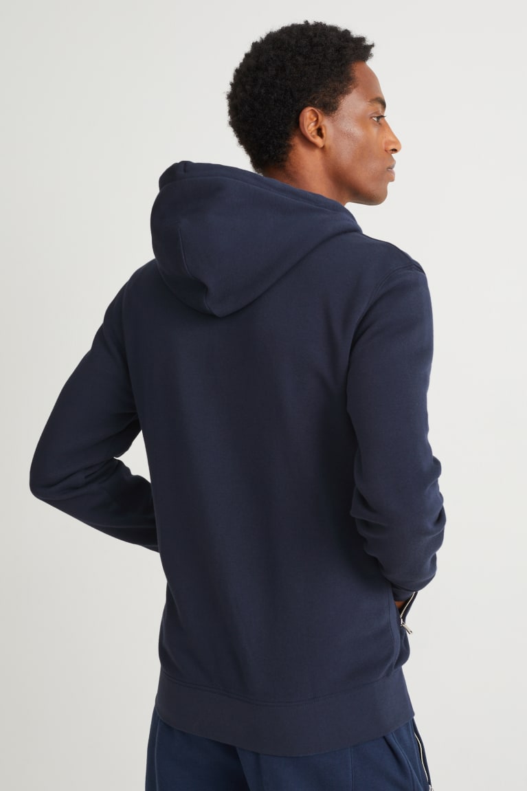 C&A Zip-through With Hood With Recycled Polyester Miesten Puserot Tummansininen | 50CSTPHLV